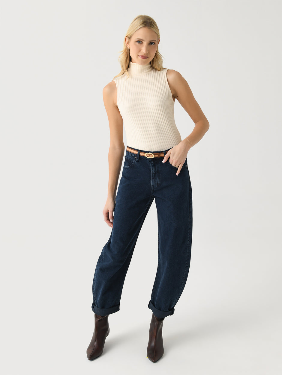 Matilda rib knit black pants