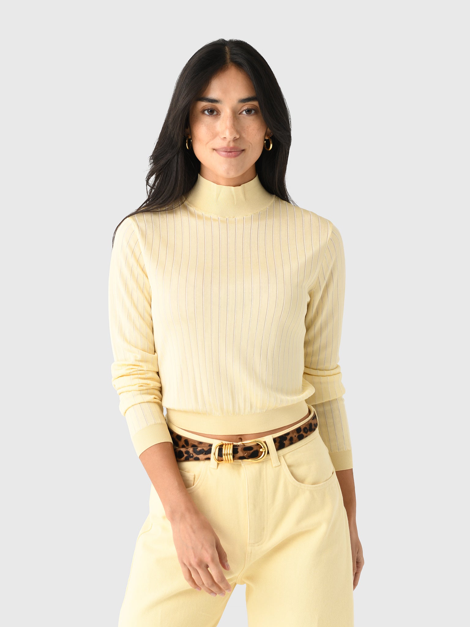 Frame Women's The Crop Fitted Turtleneck