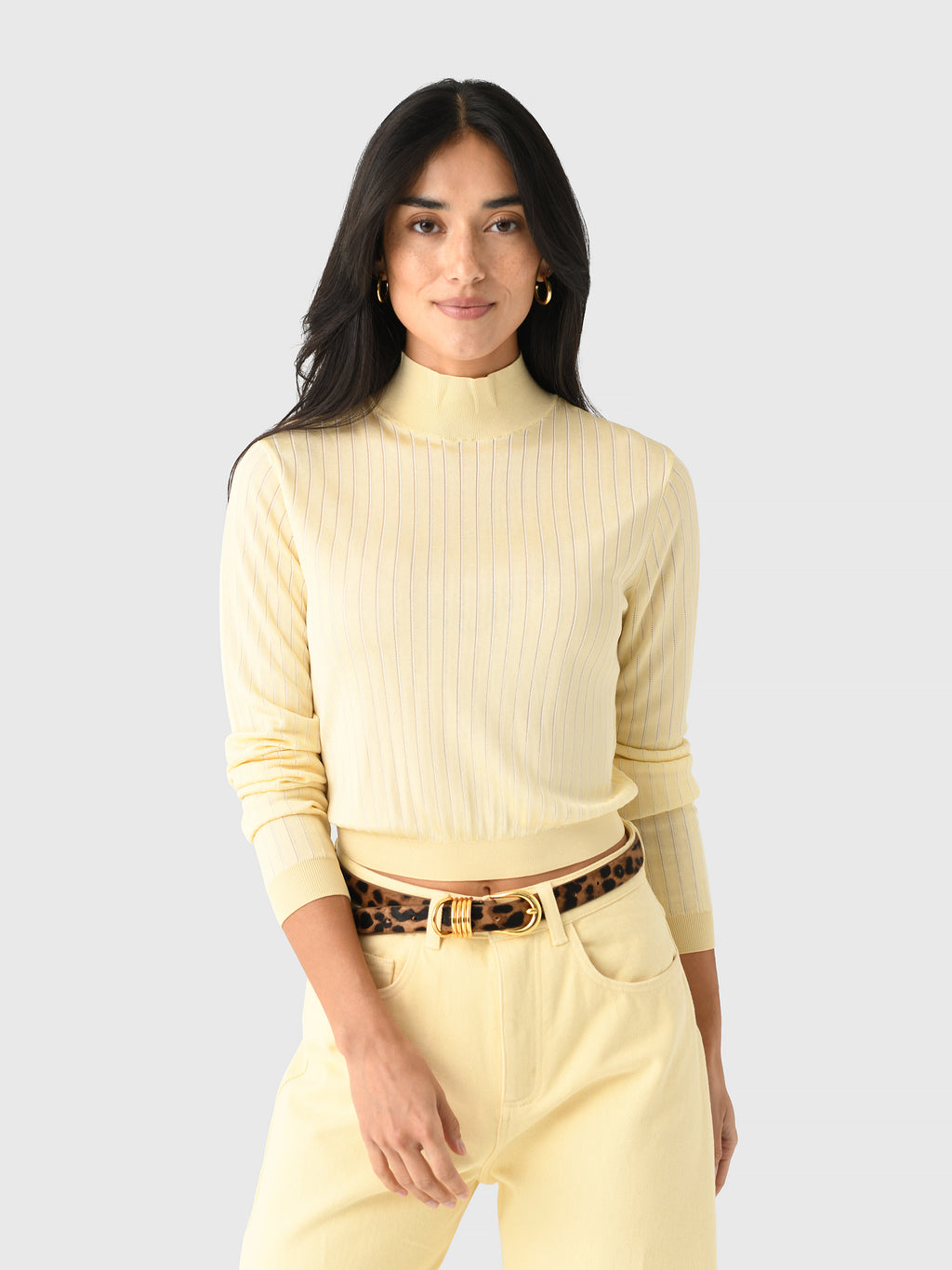Frame Women's The Crop Fitted Turtleneck - Saint Bernard