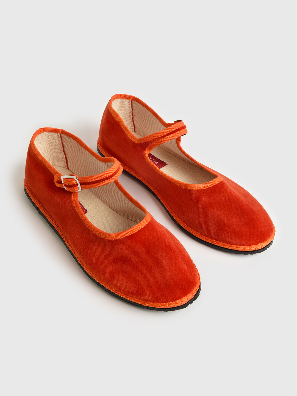 Vibi Venezia Women's Mary Jane Velvet Furlana Flat - Saint Bernard
