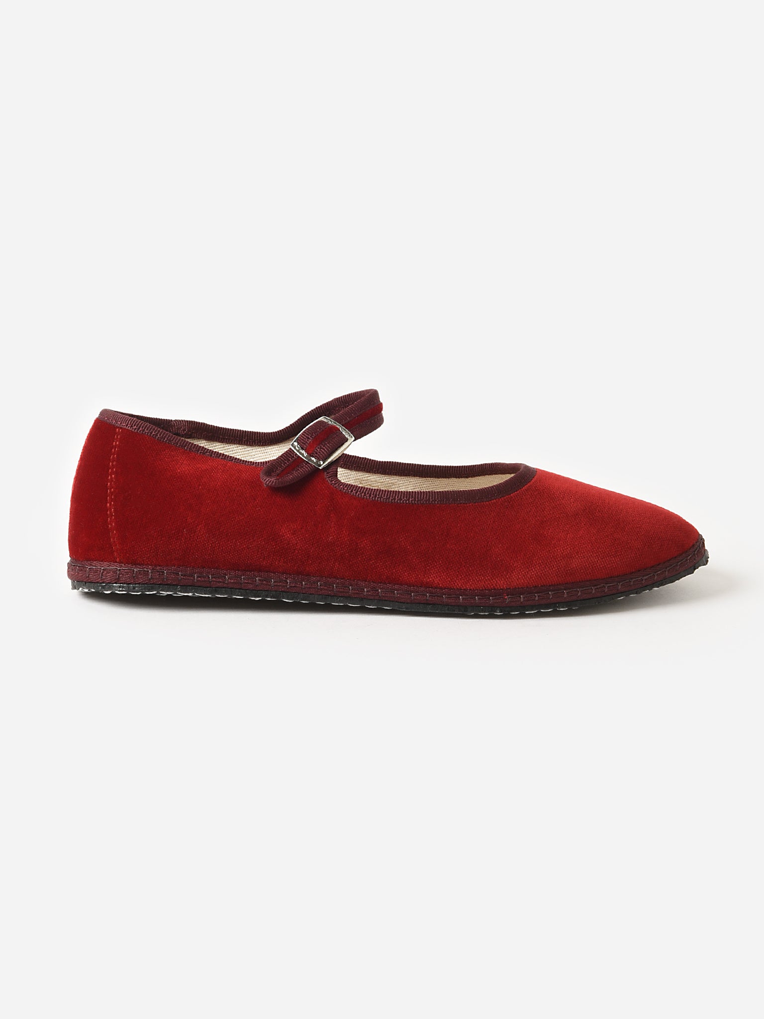 Vibi Venezia Women's Mary Jane Velvet Furlana Flat - Saint Bernard