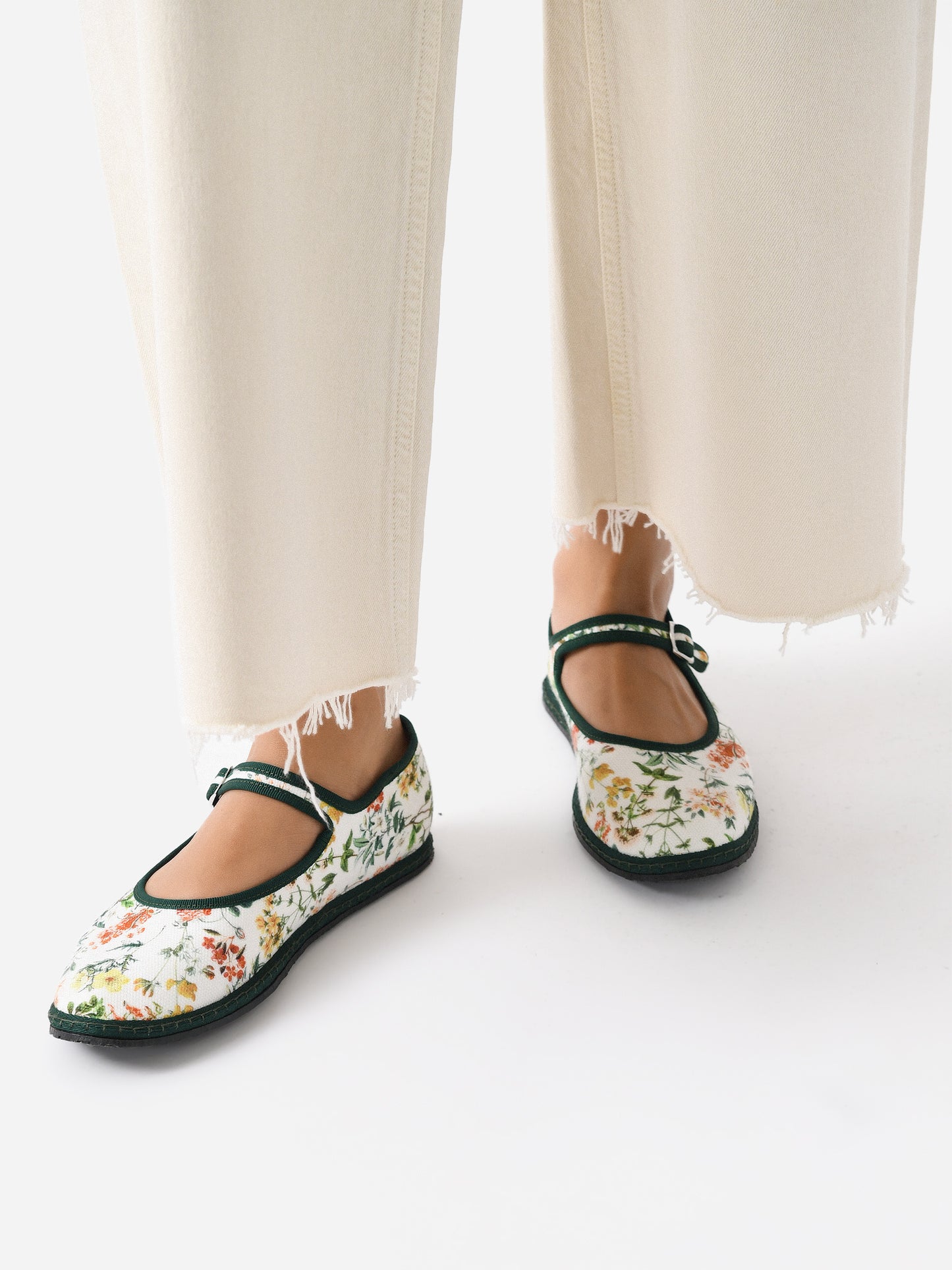 Vibi Venezia Women's Mary Jane Canvas Furlana Flat - Saint Bernard