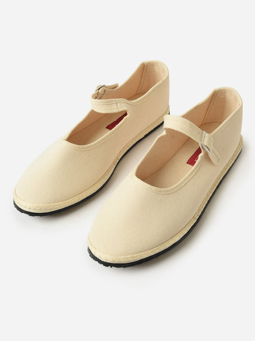 Vibi Venezia Women's Mary Jane Canvas Furlana Flat