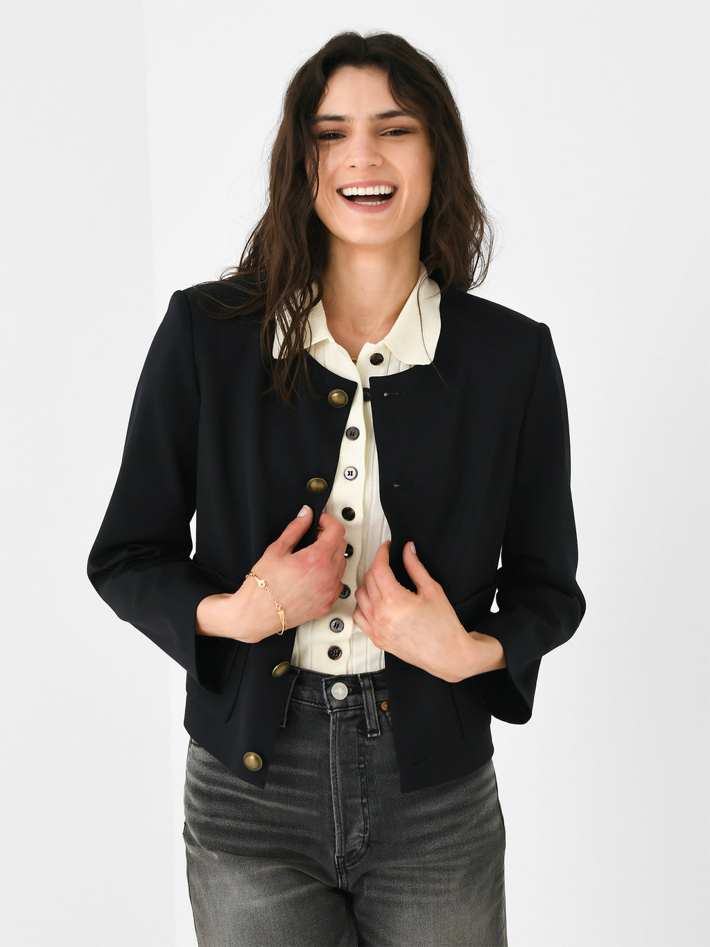 Frame Women's Button Front Jacket - Saint Bernard