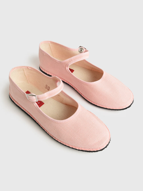 Vibi Venezia Women's Mary Jane Linen Classic Flat