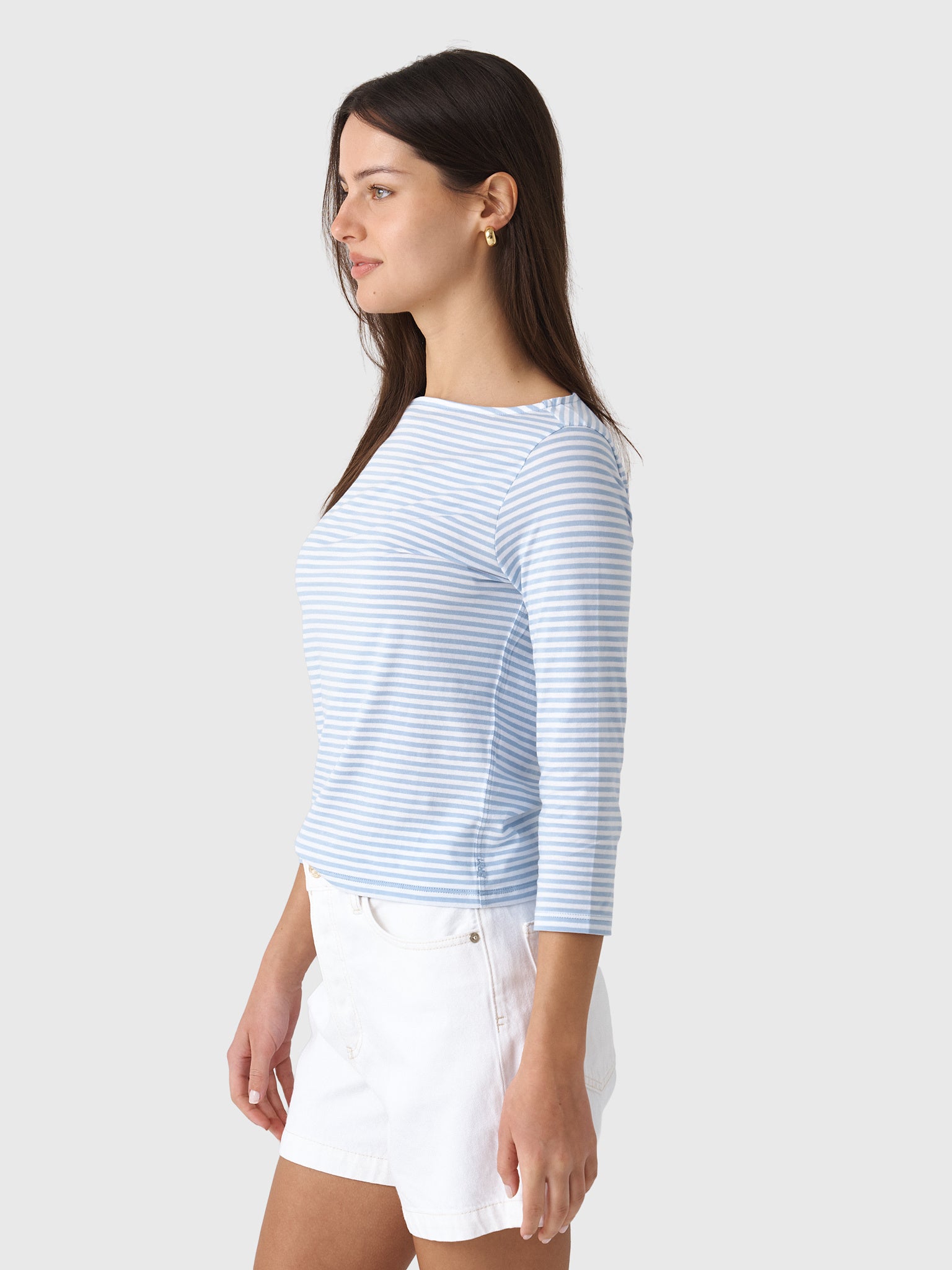 Frame Women's The Long Sleeve Boatneck Tee - Saint Bernard