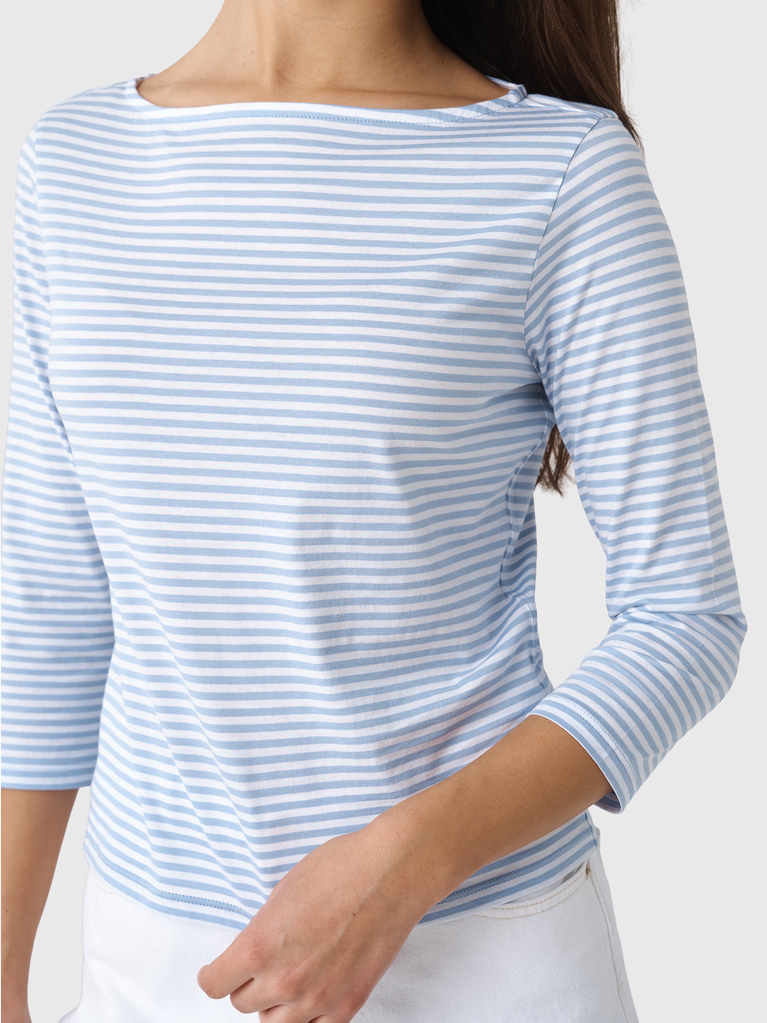 Frame Women's The Long Sleeve Boatneck Tee - Saint Bernard
