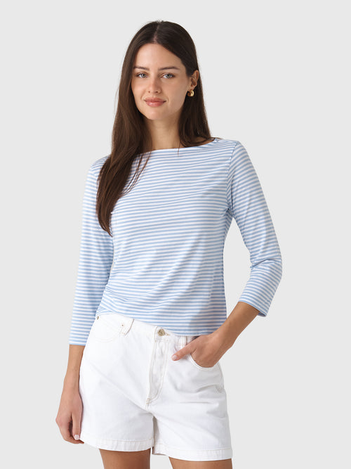 Frame Women's The Long Sleeve Boatneck Tee