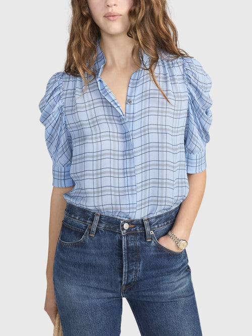 Frame Women's The Plaid Gillian Top