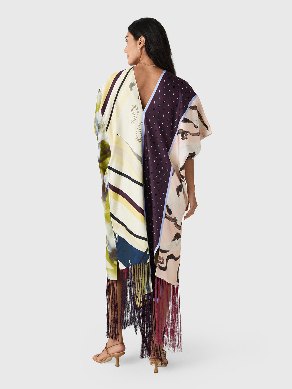Otzio Women's Scarves Patchwork Kaftan Dress