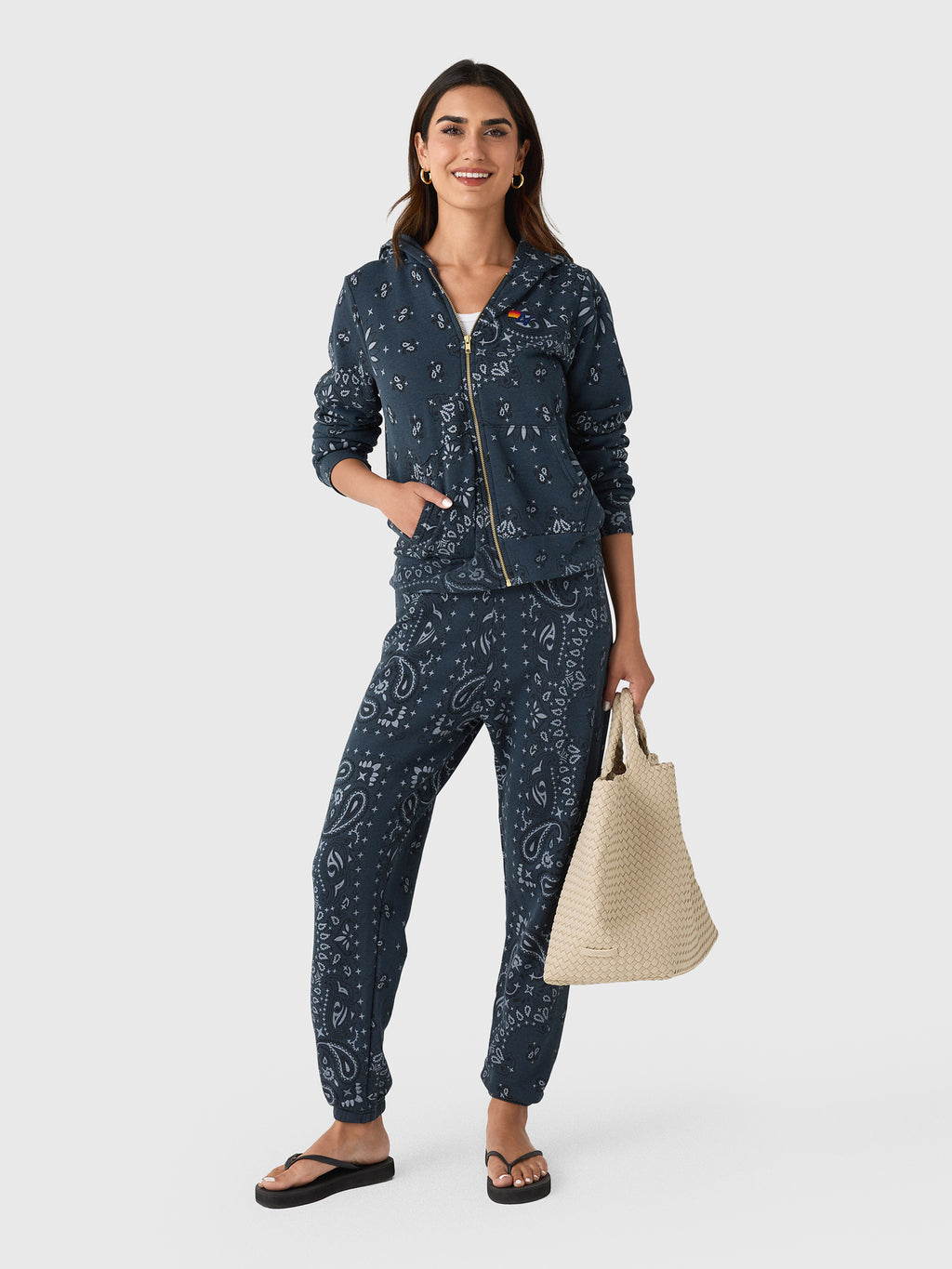 Aviator Nation Women's Bandana Sweatpant - Saint Bernard