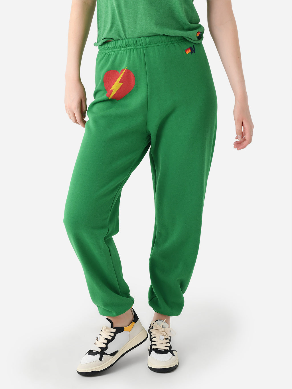 Aviator Nation Women's Bolt Heart Sweatpant - Saint Bernard