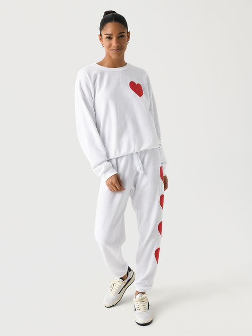 Aviator Nation Women's Heart Stitch 4 Sweatpant