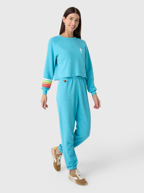 Aviator Nation Women's 5 Stripe Sweatpant