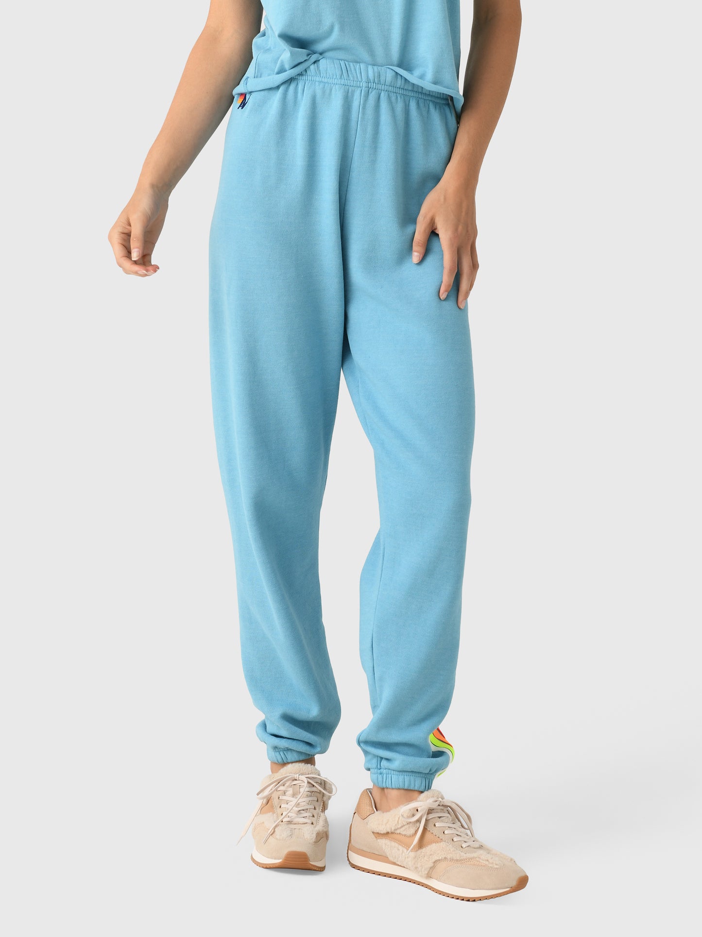 Aviator Nation Women's 5 Stripe Sweatpant - Saint Bernard