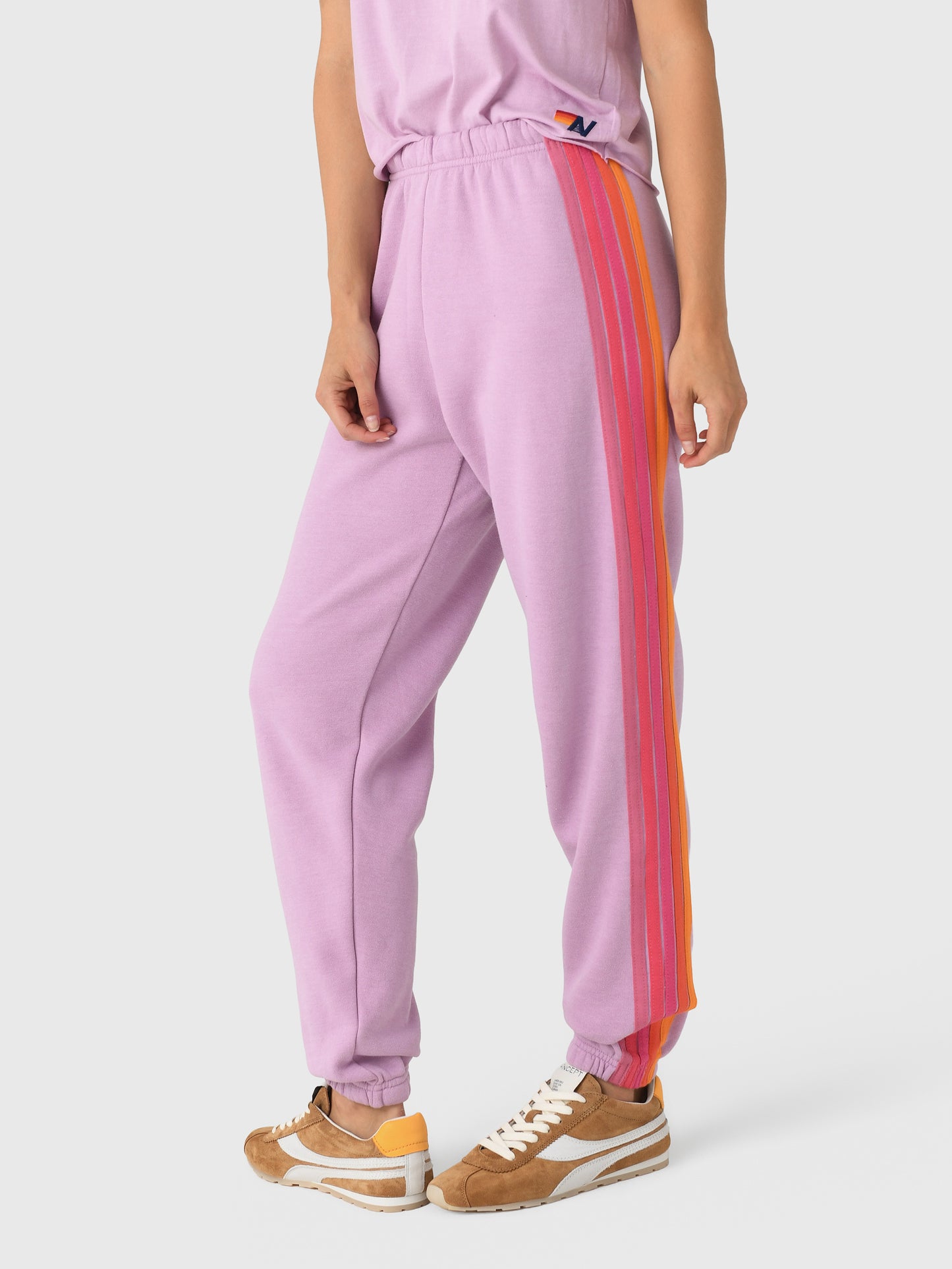 Aviator Nation Women's 5 Stripe Sweatpant - Saint Bernard