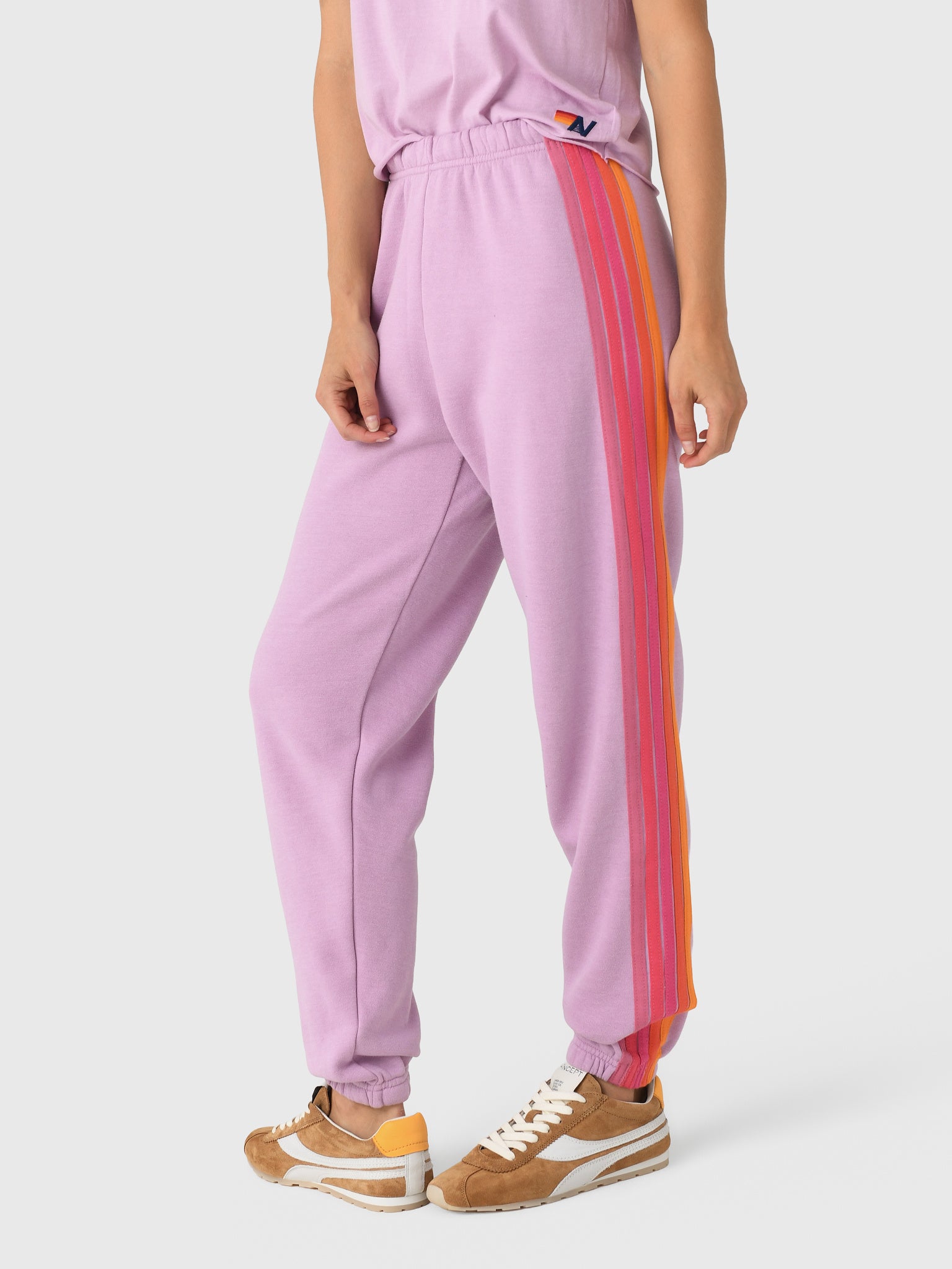 Aviator Nation Women's 5 Stripe Sweatpant - Saint Bernard