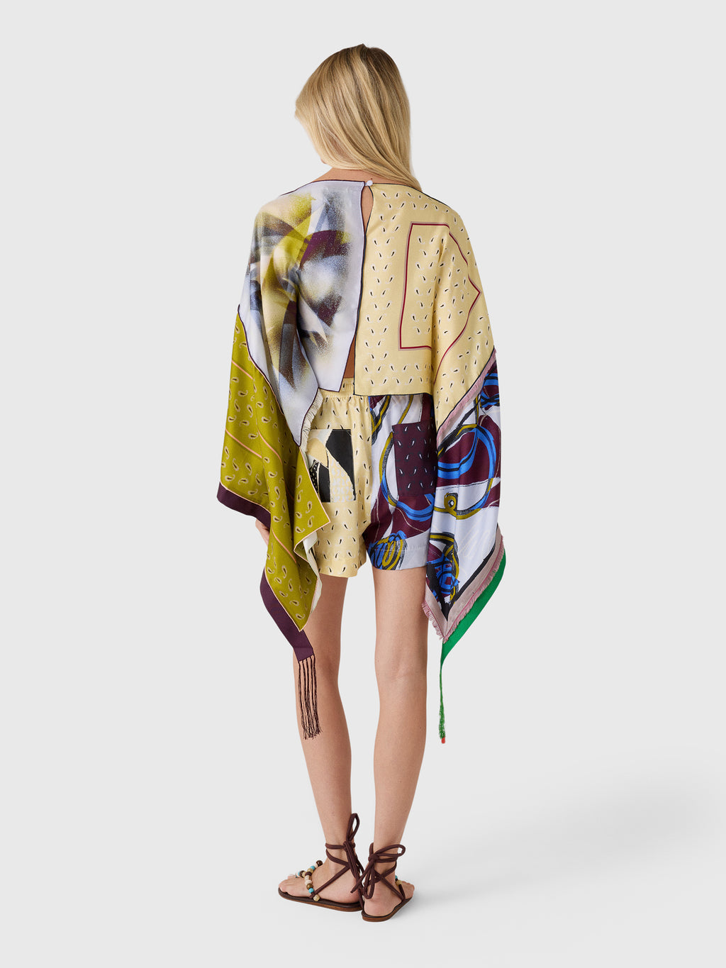 Otzio Women's Scarves Patchwork Top - Saint Bernard