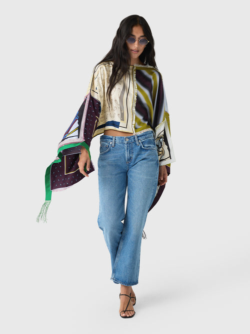 Otzio Women's Scarves Patchwork Top