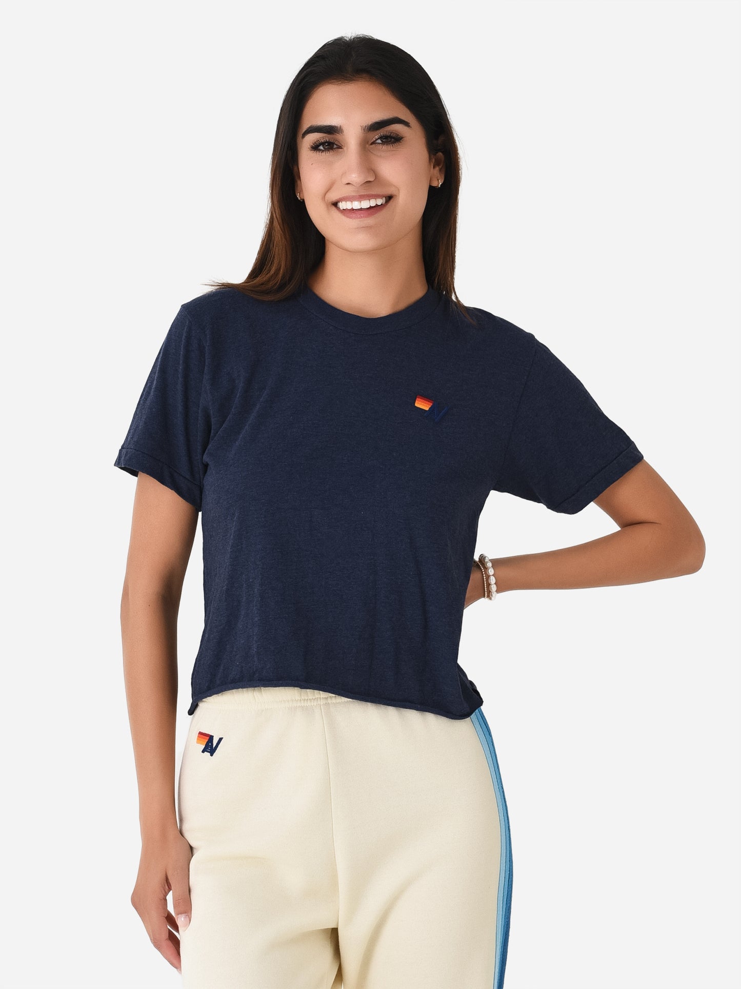 Aviator Nation Women's Basic Boyfriend Tee - Saint Bernard