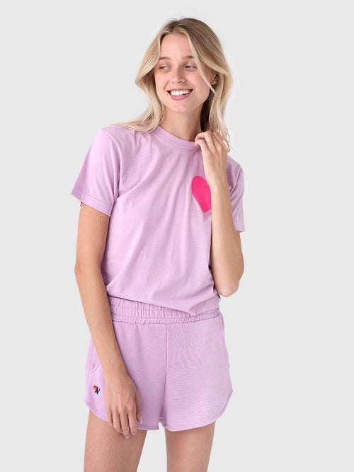 Aviator Nation Women's Heart Print Boyfriend Tee