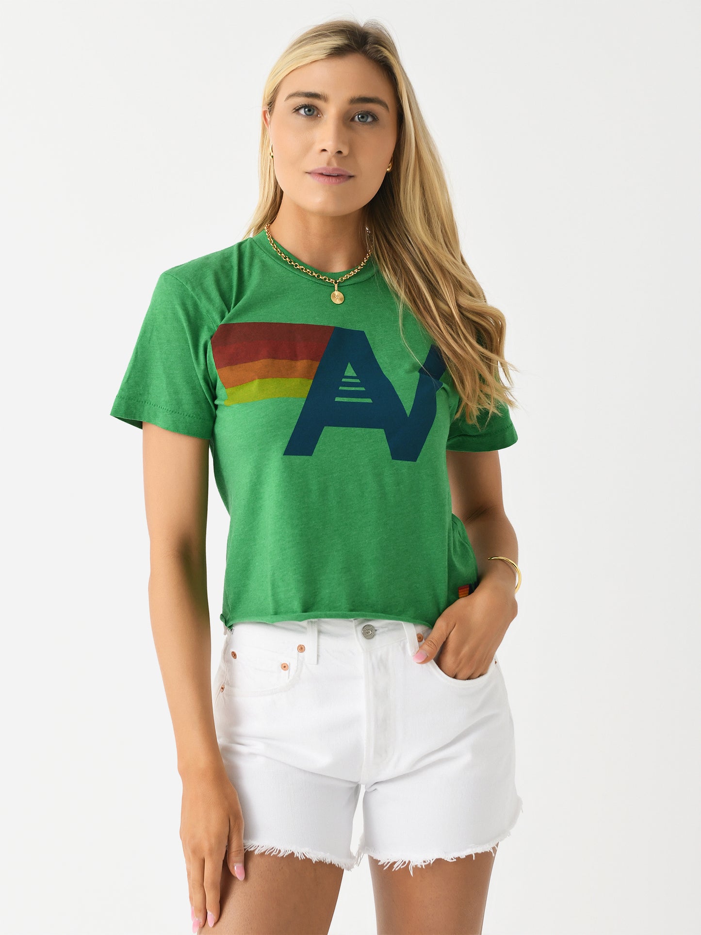 Aviator Nation Women's Logo Boyfriend Tee - Saint Bernard