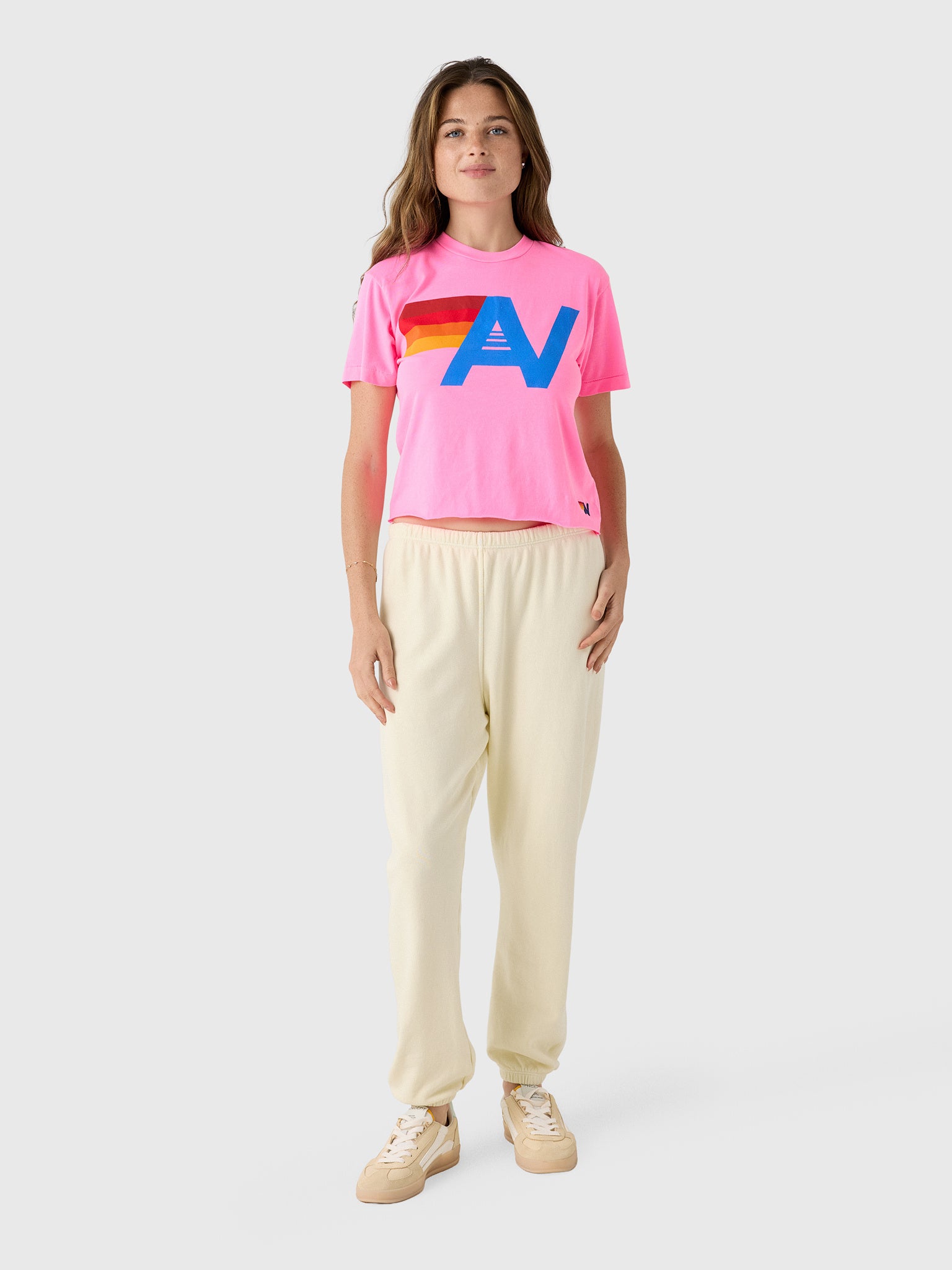 Aviator Nation Women's Logo Boyfriend Tee - Saint Bernard