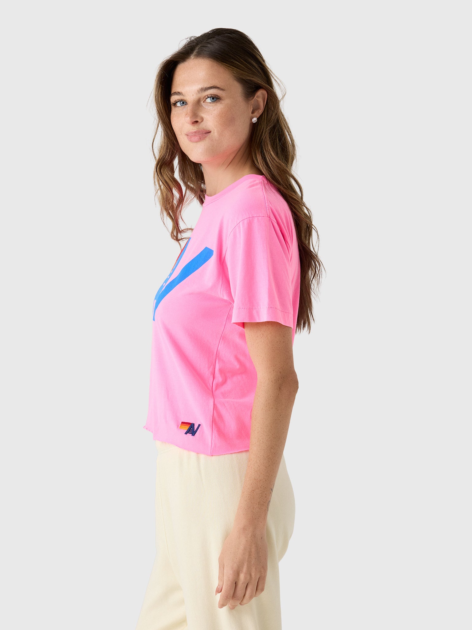 Aviator Nation Women's Logo Boyfriend Tee - Saint Bernard