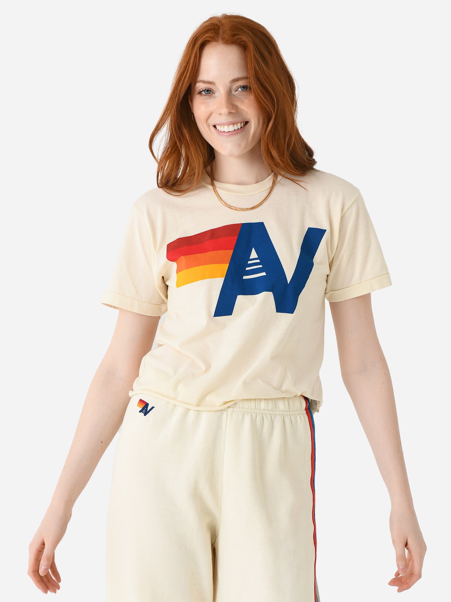Aviator Nation Women's Logo Boyfriend Tee - Saint Bernard