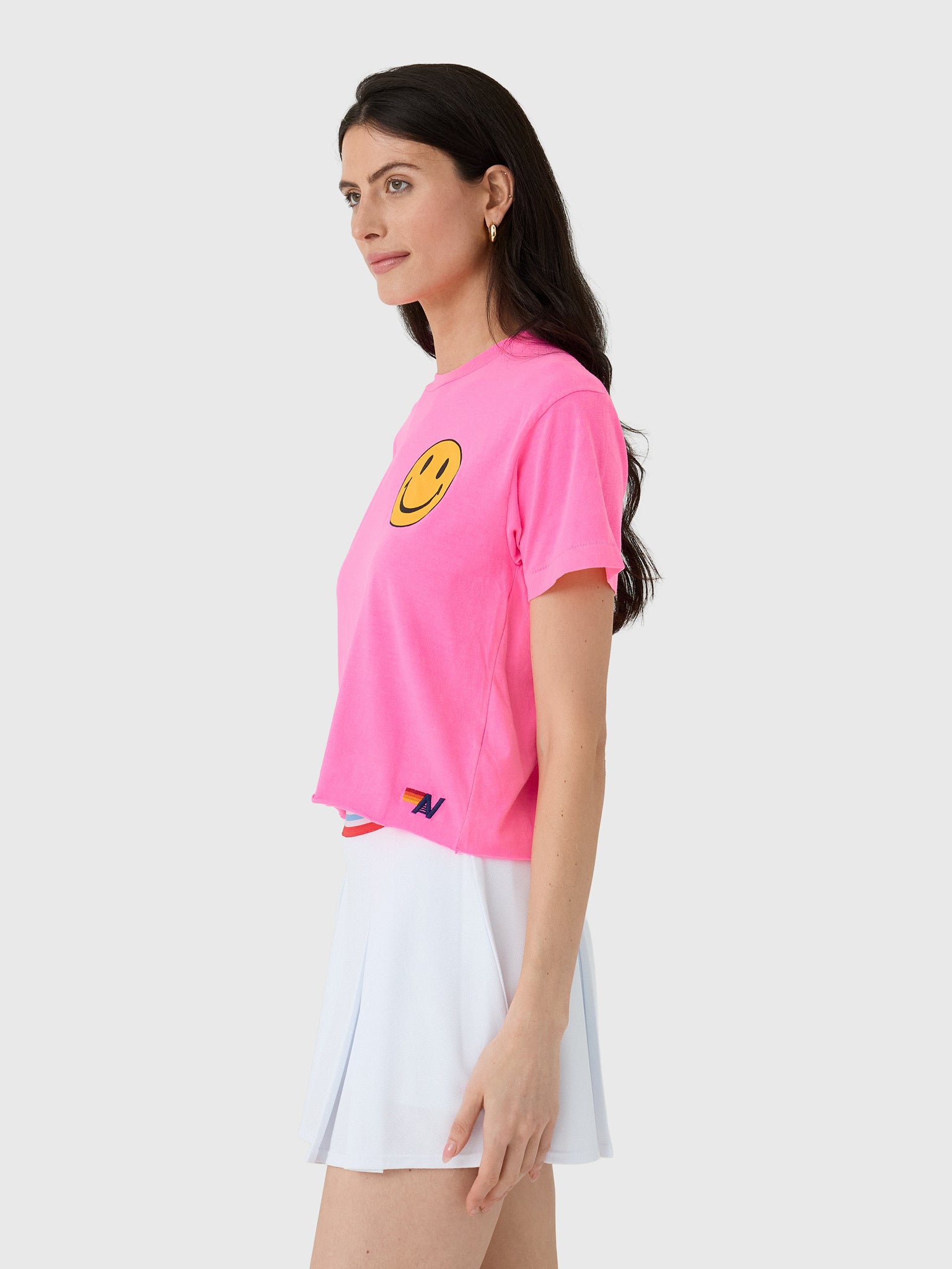 Aviator Nation Women's Smiley 2 Boyfriend Tee - Saint Bernard