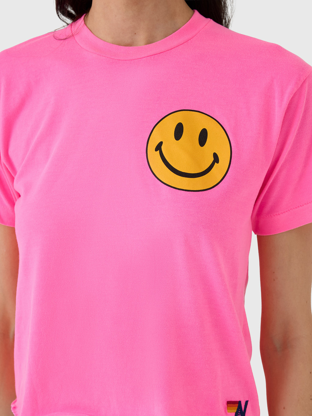 Aviator Nation Women's Smiley 2 Boyfriend Tee - Saint Bernard