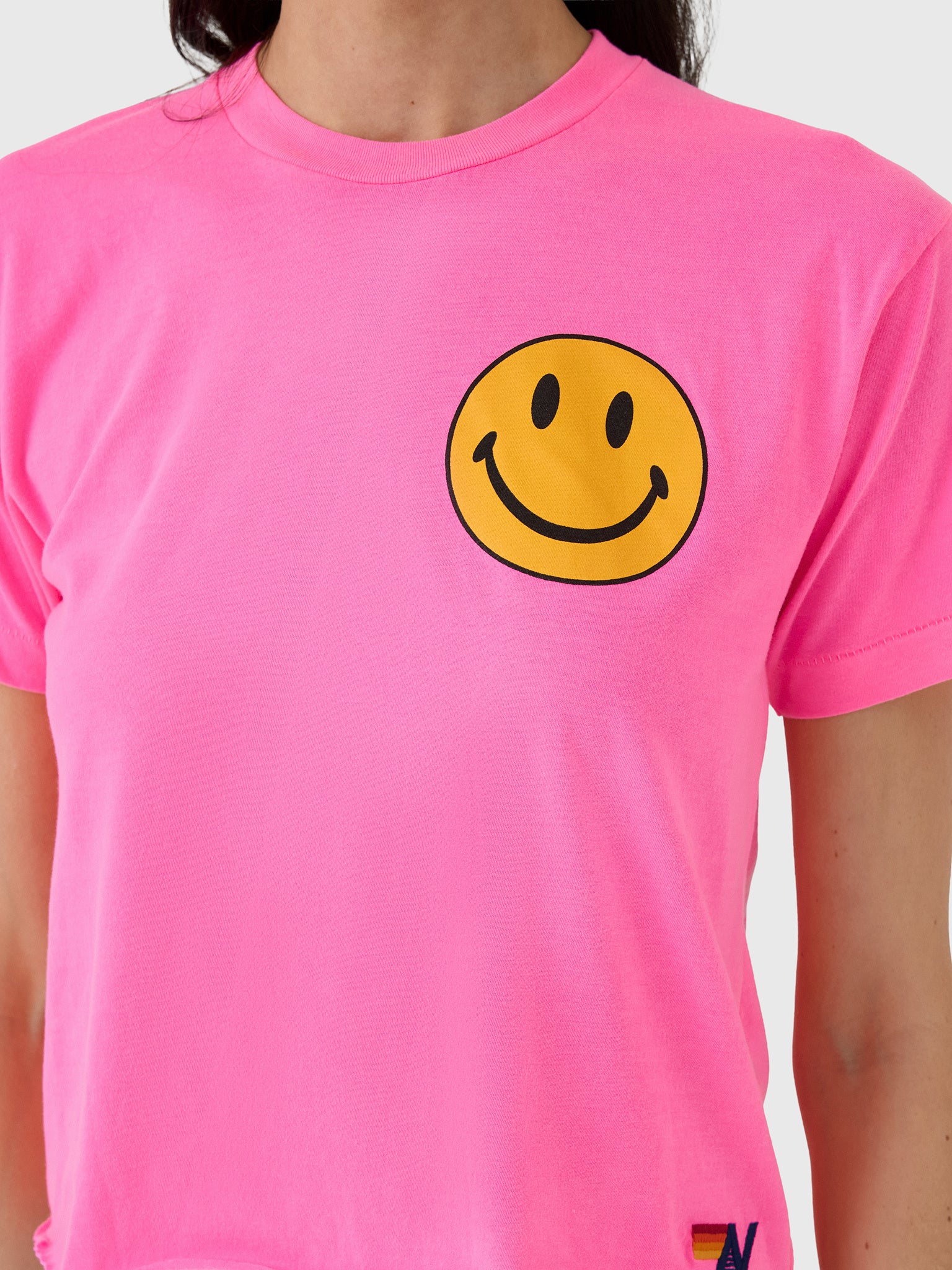 Aviator Nation Women's Smiley 2 Boyfriend Tee - Saint Bernard