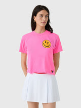 Aviator Nation Women's Smiley 2 Boyfriend Tee - Saint Bernard