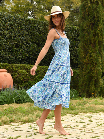 Poupette St Barth Women's Triny Midi Dress Saint Bernard Poupette St Barth Women's Triny Midi Dress Saint Bernard