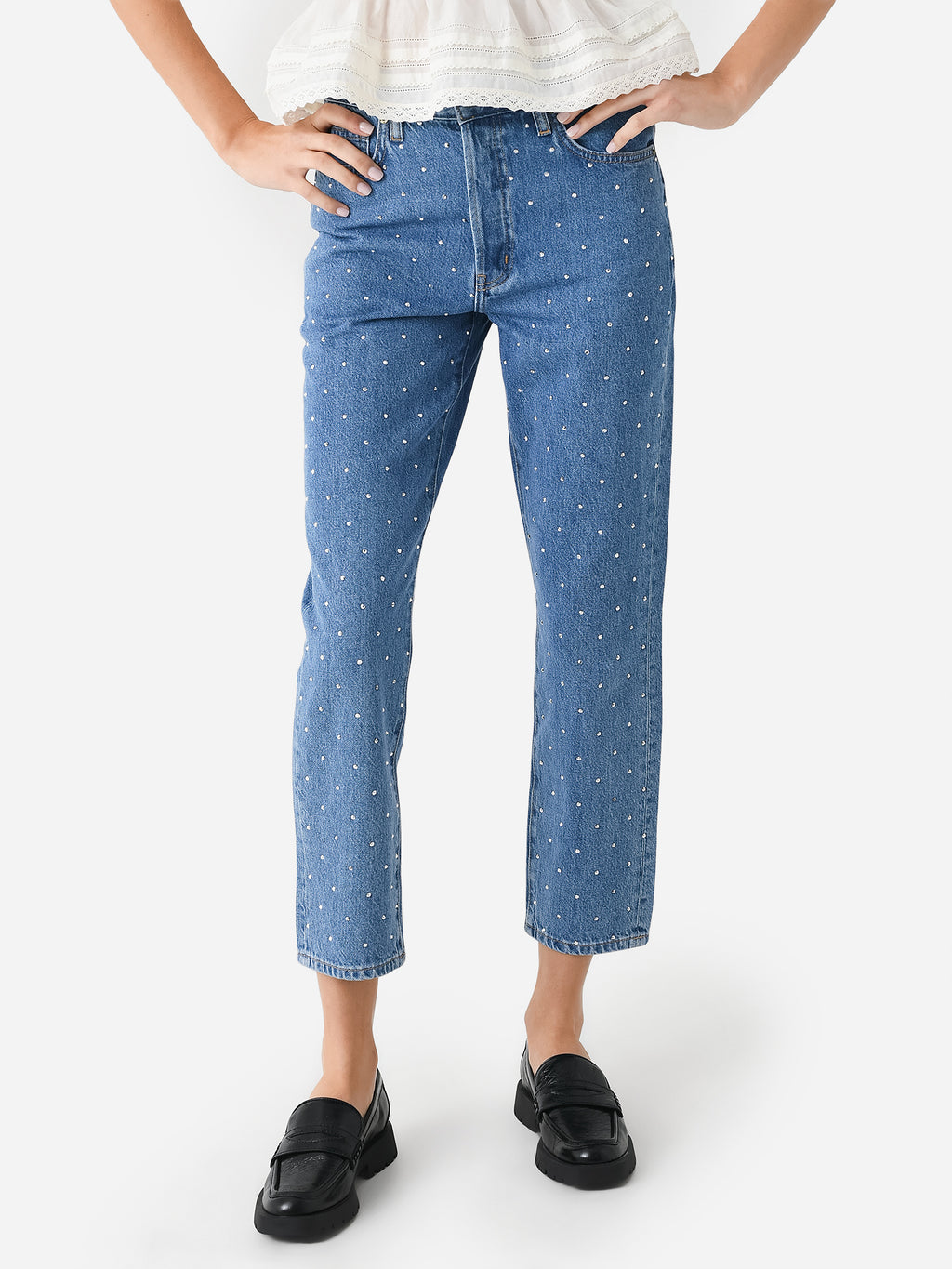 Frame Women's Atelier Embellished Le Mec Jean - Saint Bernard