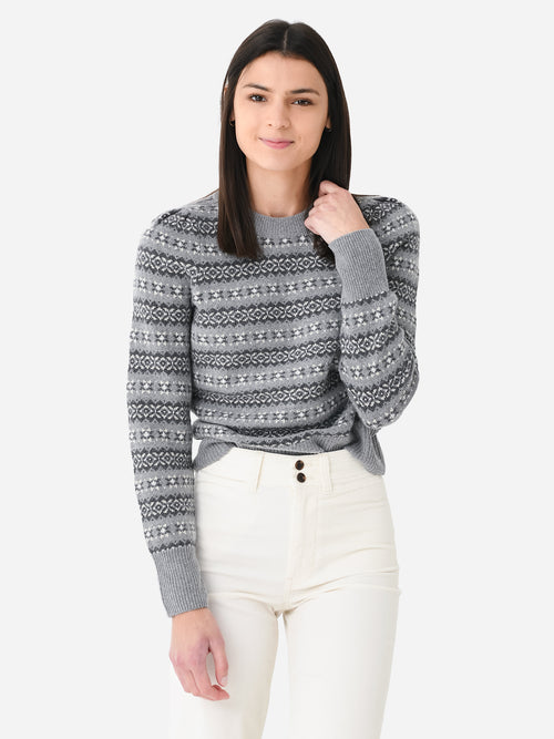 Faherty Brand Women's Highland Fair Isle Puff Sleeve Sweater