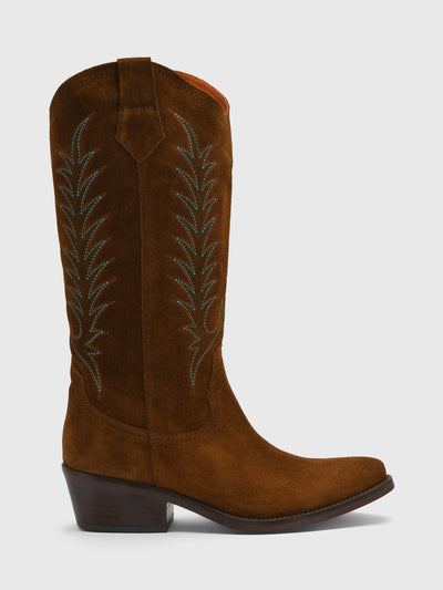 Penelope Chilvers Women's Goldie Embroidered Cowboy Boot - Saint Bernard