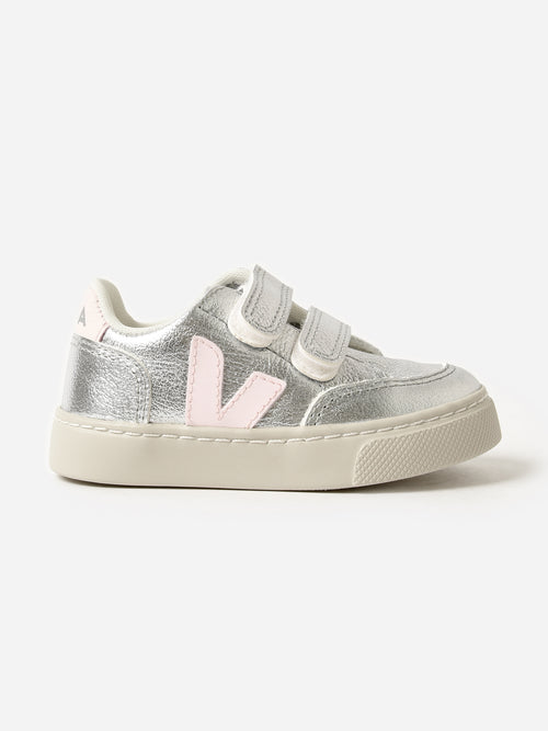 VEJA Kids' Small V-12 Chromefree Leather Sneaker