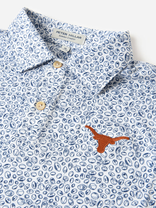 Peter Millar Youth Collegiate Texas Longhorns Boys' Blitz Performance Jersey Polo