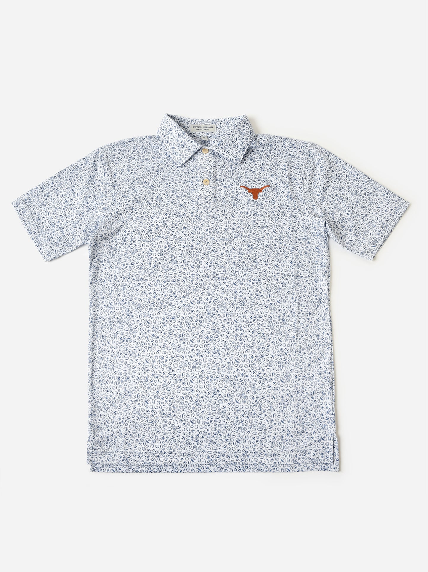 Peter Millar Youth Collegiate Texas Longhorns Boys' Blitz Performance Jersey Polo - Saint Bernard