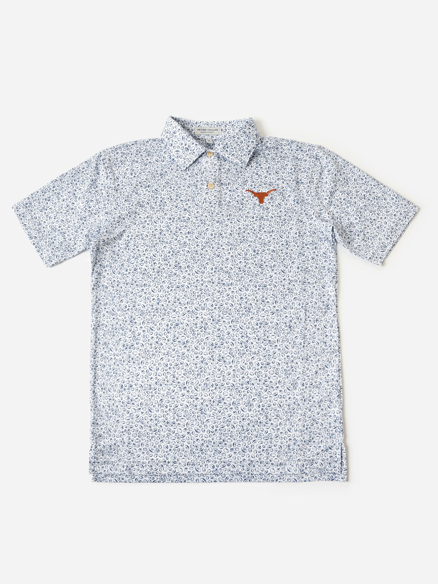 Peter Millar Youth Collegiate Texas Longhorns Boys' Blitz Performance Jersey Polo - Saint Bernard