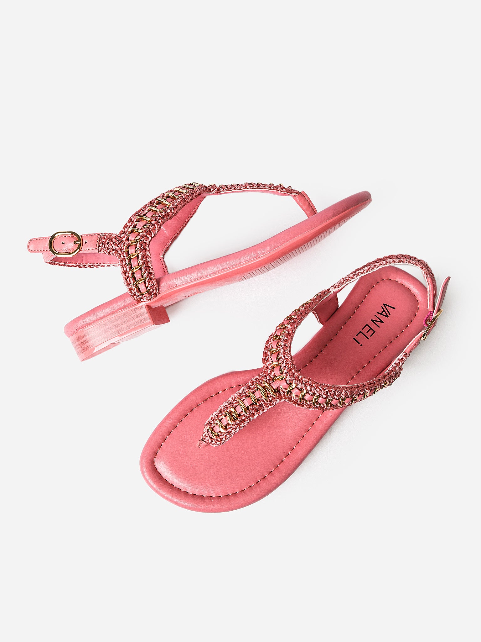 VANGELO Women Sandal YQ3151 Comfort Heel Sandal Pink main image 1
