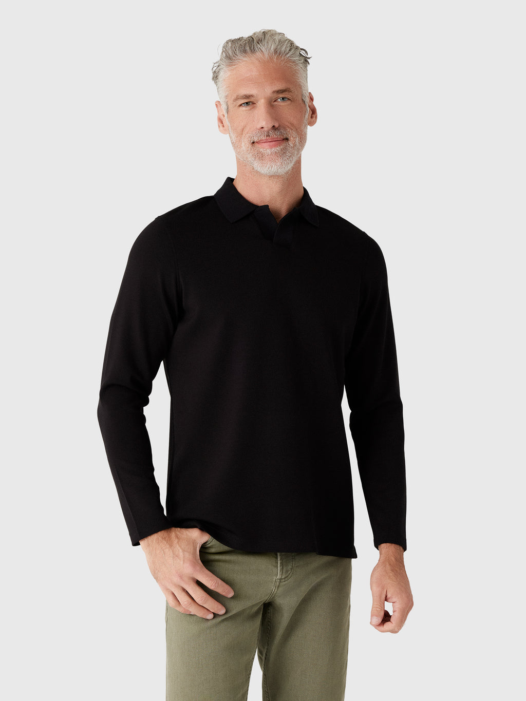 Rye51 Men's The Yates Long Sleeve Polo - Saint Bernard