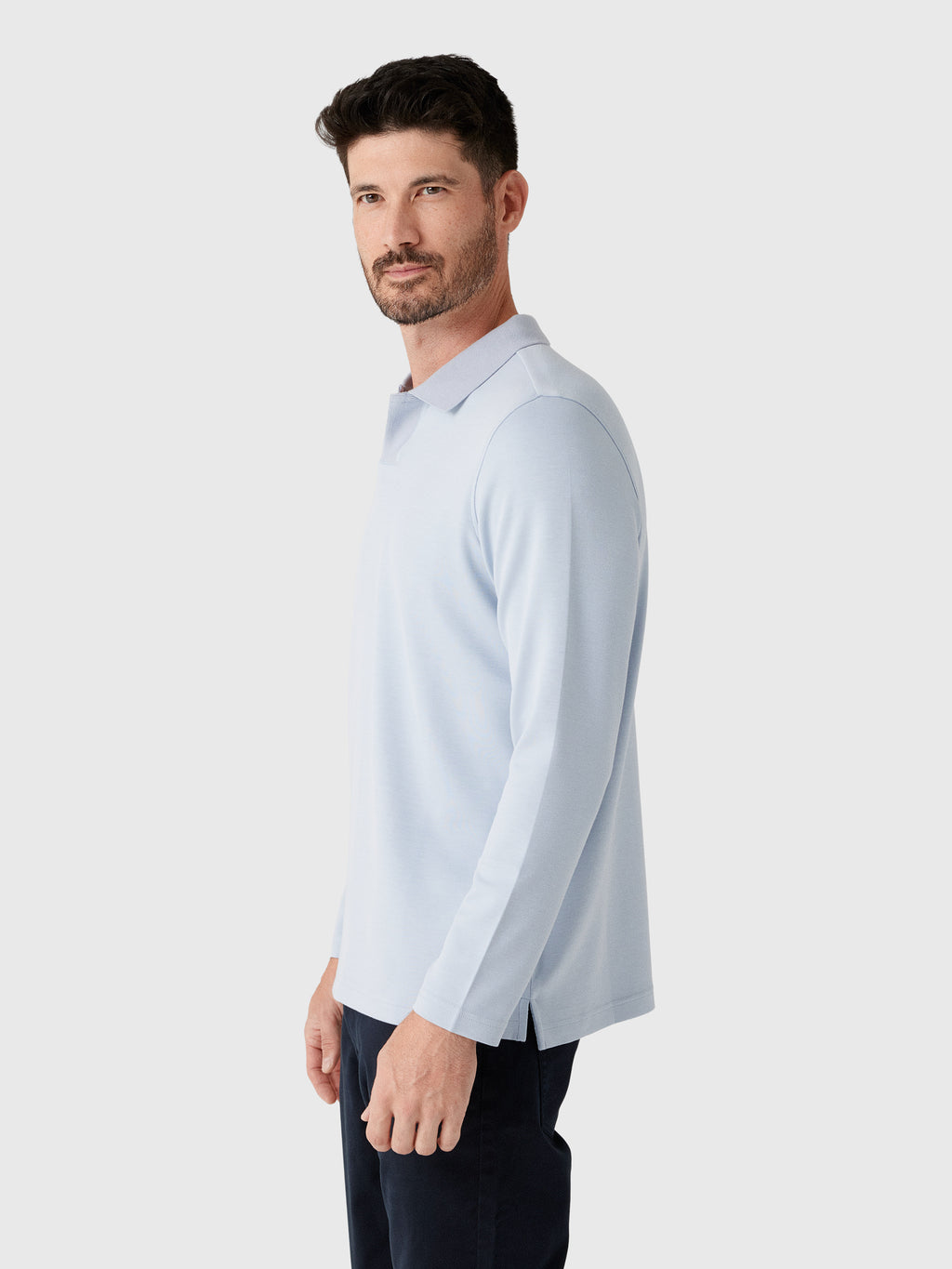 Rye51 Men's The Yates Long Sleeve Polo - Saint Bernard
