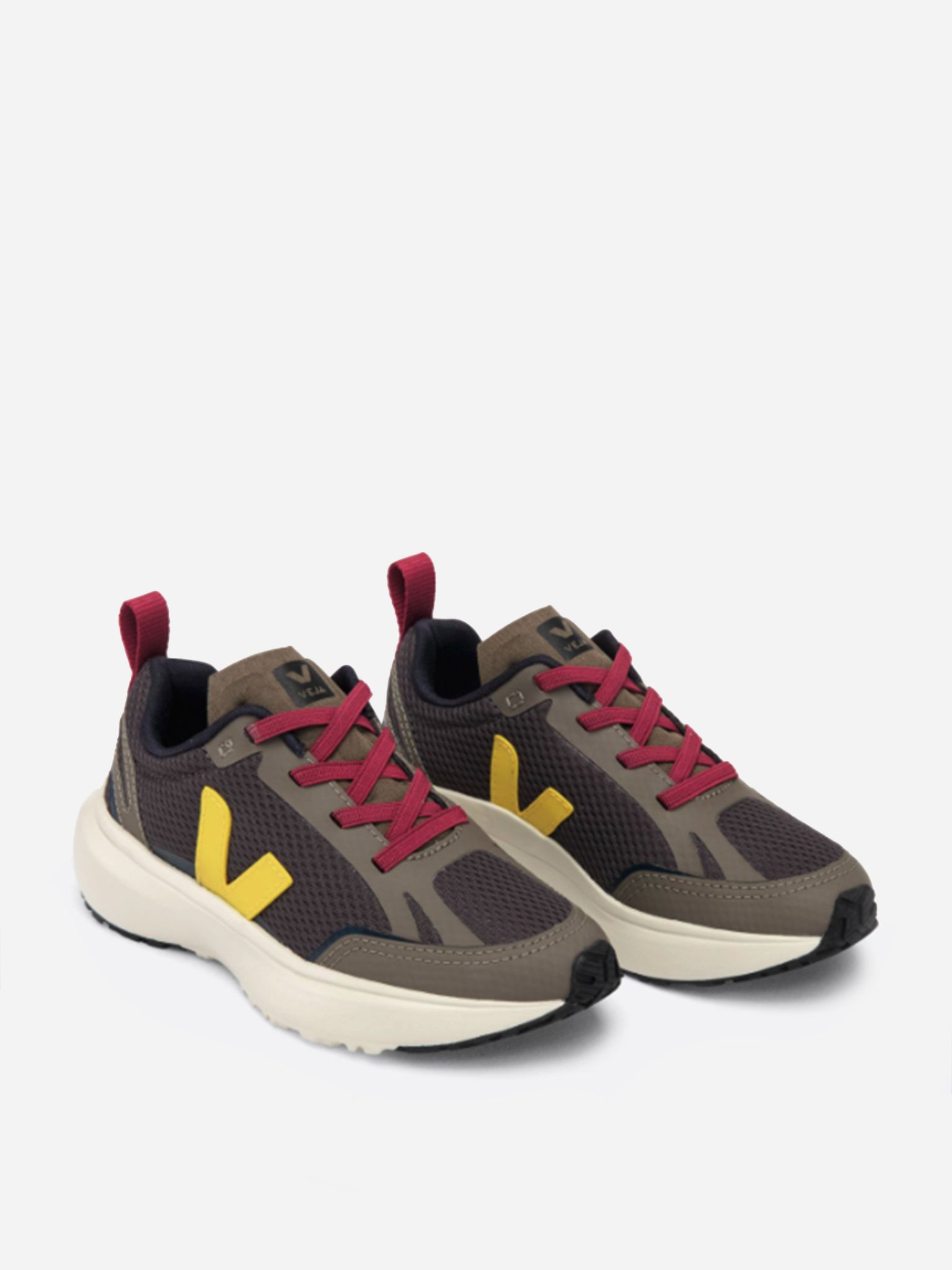 VEJA Kids' Small Canary Elastic Laces Alveomesh Sneaker - Saint Bernard