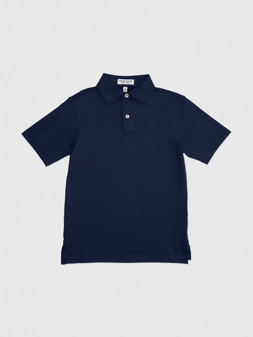 Peter Millar Youth Collection Boys' Solid Performance Jersey Polo