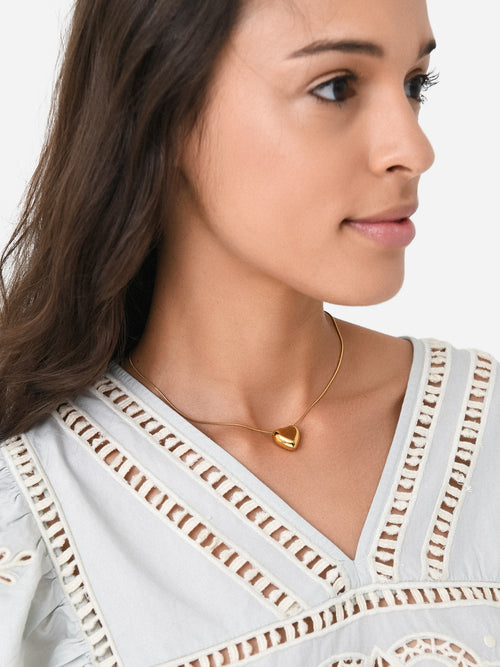 Casa Clara Women's Yellow Heart Necklace