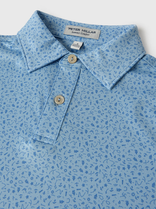 Peter Millar Youth Collection Boys' Marine Navigation Performance Jersey Polo