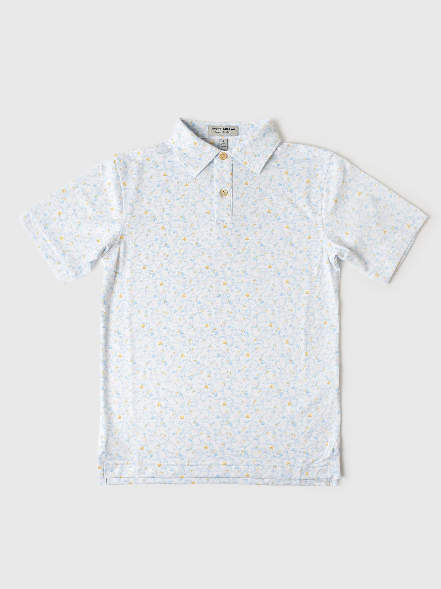 Peter Millar Youth Collection Boys' Sandtrapped Performance Jersey Polo - Saint Bernard