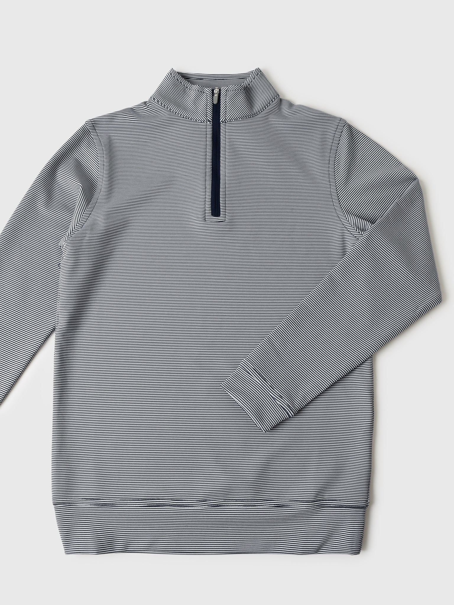 Peter Millar Youth Collection Boys' Perth Sugar Stripe Performance Quarter-Zip - Saint Bernard